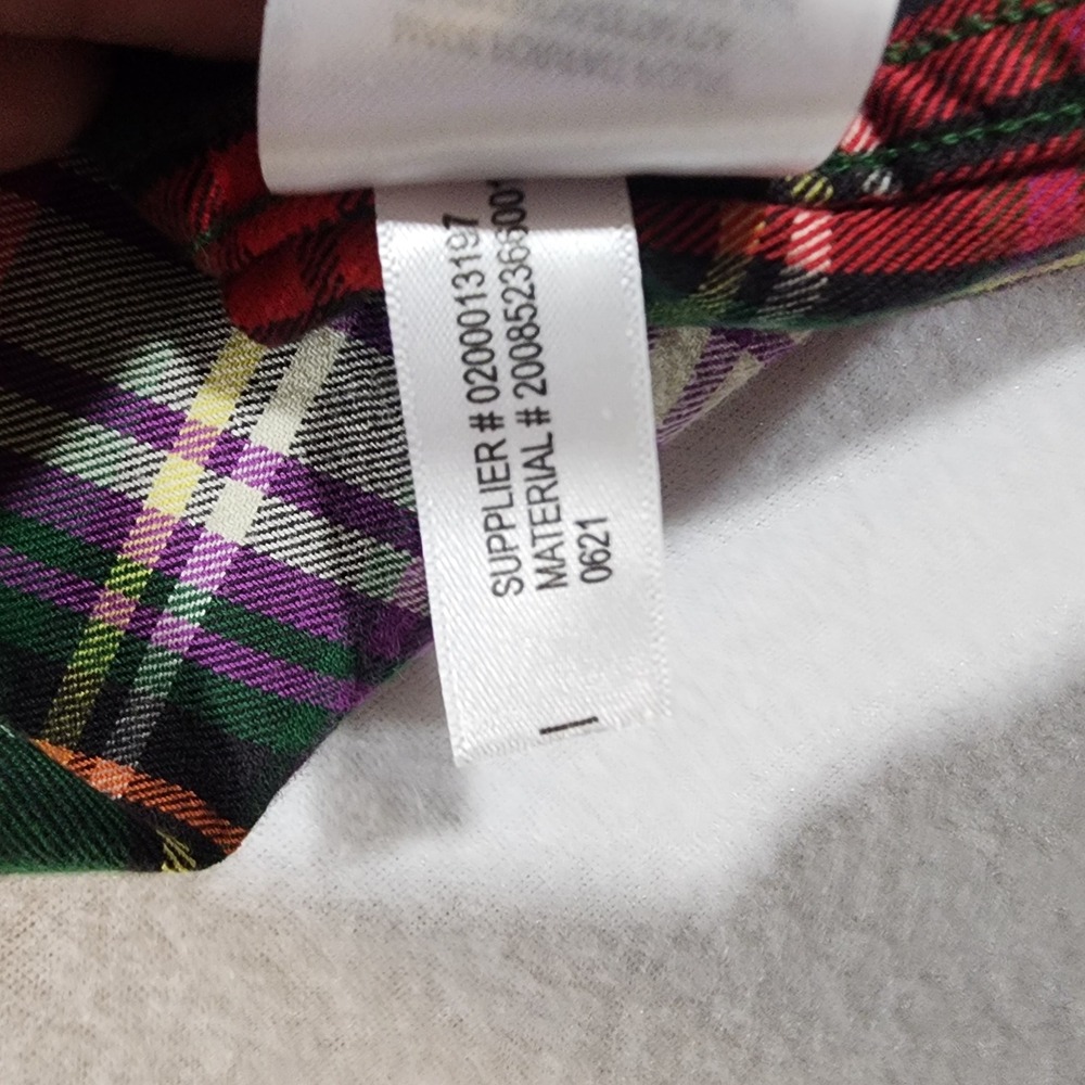 Lauren Ralph Lauren Black Label XL Plaid Button Down Multi Color 100% Cotton Top - Picture 9 of 10